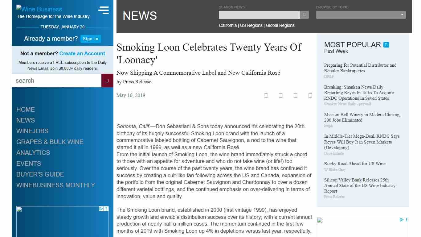 Smoking Loon Celebrates Twenty Years Of 'Loonacy'